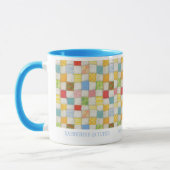 CRAZY QUILT Business ID Blue Combo Tasse (Links)