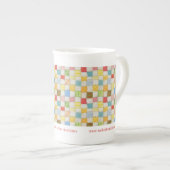 CRAZY QUILT Business-ID Knochen-China-Tasse Porzellantasse (Vorderseite Rechts)