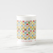 CRAZY QUILT Business-ID Knochen-China-Tasse Porzellantasse (Vorderseite)