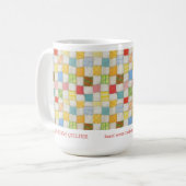 CRAZY QUILT Business ID Tall White Tasse (Vorderseite Links)