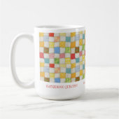 CRAZY QUILT Business ID Tall White Tasse (Links)