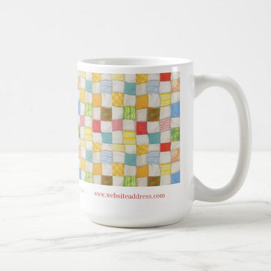 CRAZY QUILT Business ID Tall White Tasse (Rechts)