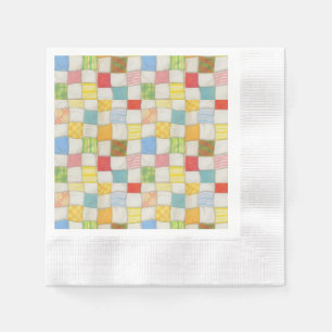 CRAZY QUILT Cocktail Papier Napkins Serviette
