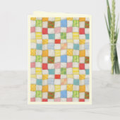 CRAZY QUILT Danke Karte / Creme (Rückseite)
