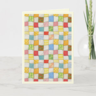 CRAZY QUILT Dankeskarten / Creme Dankeskarte