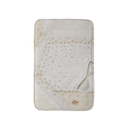 Crazy Quilt Design Badematte (Vorderseite Vertikal)