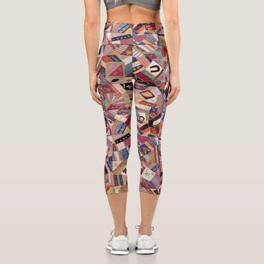 Crazy Quilt Design Capri Leggings (Rückseite)