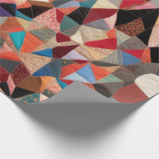 Crazy Quilt Design Geschenkpapier (Ecke)