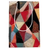 Crazy Quilt Design Mittlere Geschenktüte (Vorderseite)