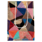 Crazy Quilt Design Mittlere Geschenktüte (Rückseite)