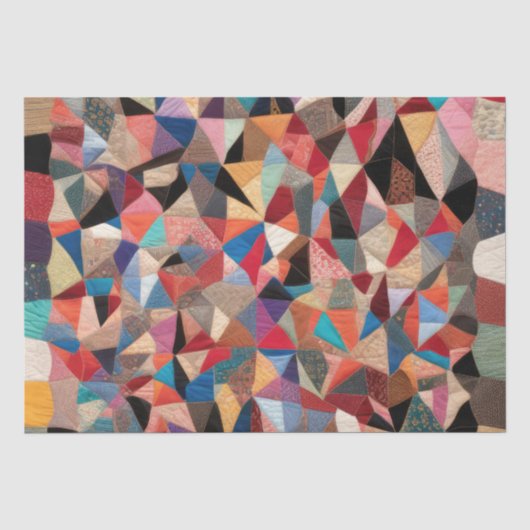 Crazy Quilt Design Seidenpapier (Vorderseite)