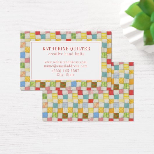 CRAZY QUILT Euro Business Card (Schreibtisch)