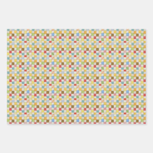 CRAZY QUILT Flachfolienpapier Geschenkpapier Set (Vorderseite 3)