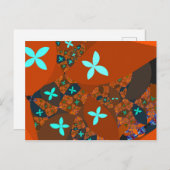 Crazy Quilt - FRAKTAL ABSTRACT DESIGN Einladungspostkarte (Vorne/Hinten)