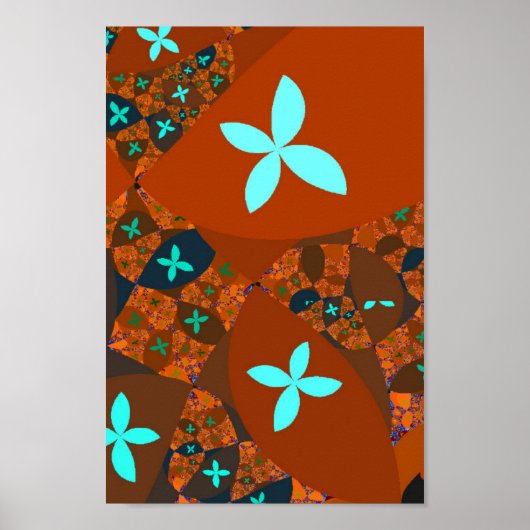 Crazy Quilt Fraktal Abstrakt Poster (Vorne)