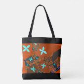 Crazy Quilt Fraktal Abstrakt Tasche (Rückseite)