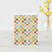CRAZY QUILT Geburtstagskarte Karte (Gelbe Blume)