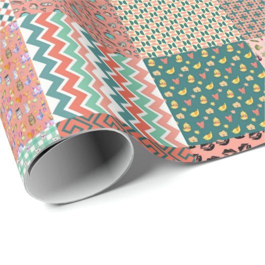 CRAZY QUILT GESCHENKPAPIER (Rolleneckpunkt)