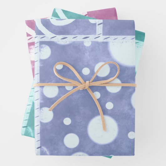 Crazy Quilt Gingham Floral Pattern Decoupage Geschenkpapier Set (Beispiel)