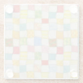 CRAZY QUILT Glass Getränke Coaster Glasuntersetzer (Rückseite)