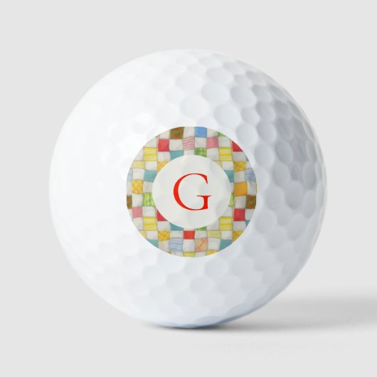 CRAZY QUILT Golf Balls + Ursprünglich Golfball (Vorderseite)