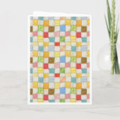CRAZY QUILT Grußkarte / weiß Karte (Rückseite)