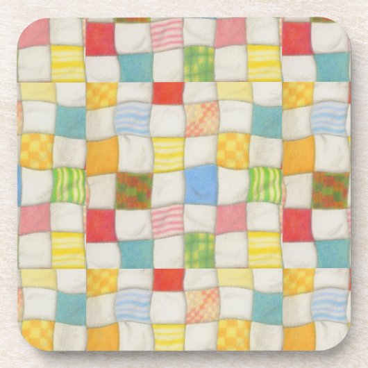 CRAZY QUILT Hard Plastic Untersetzer (Vorderseite)