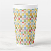 CRAZY QUILT hoch Latte Tasse (Vorderseite)