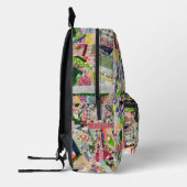 Crazy Quilt in den Frühlingsfarben Bedruckter Rucksack (Links)