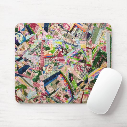 Crazy Quilt in den Frühlingsfarben Mousepad (Mit Mouse)