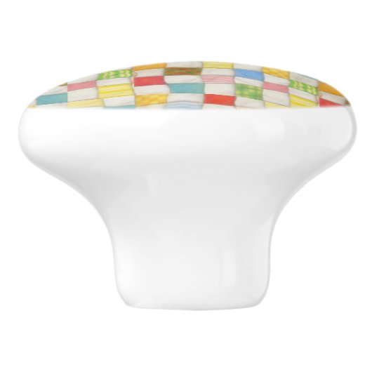 CRAZY QUILT Keramik Pull Keramikknauf (Seitenansicht)