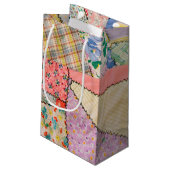 Crazy Quilt Kleine Geschenktüte (Rückseite Schrägansicht)