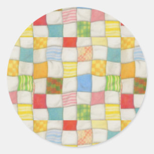 CRAZY QUILT Kleine Rundkleber Runder Aufkleber