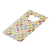 CRAZY QUILT Kreditkarte Flaschenöffner (Rückseite Schrägansicht)