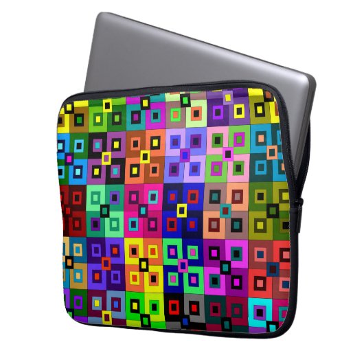 Crazy Quilt Laptop Sleeve (Vorderseite Links)