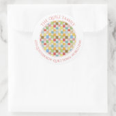 CRAZY QUILT Large Round Address Umschlag Aufkleber (Tasche)