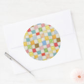 CRAZY QUILT Large Round Stickers (Umschlag)