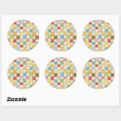 CRAZY QUILT Large Round Stickers (Blatt)