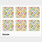 CRAZY QUILT Large Square Stickers (Blatt)