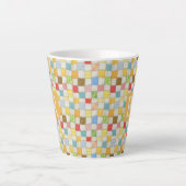 CRAZY QUILT Latte Tasse + Text / Gold (Vorderseite)