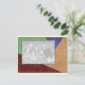 Crazy Quilt Look Foto Vorlage Postkarte (Stehend Vorderseite)