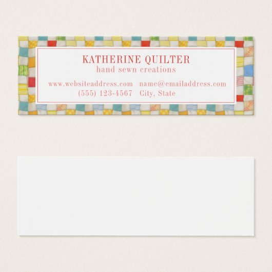 CRAZY QUILT Mini Business Card II (Vorne & Hinten)