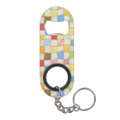 CRAZY QUILT Mini Flaschenöffner mit Schlüsselanhän (Rückseite)