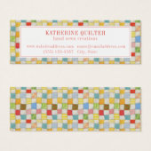 CRAZY QUILT Mini-Visitenkarte (Vorne & Hinten)
