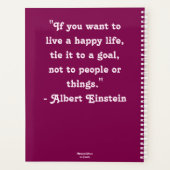 Crazy Quilt Muster Rosa Weiße Blüte Planer (Rückseite)