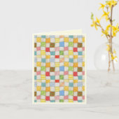 CRAZY QUILT Note Card / Creme Karte (Gelbe Blume)