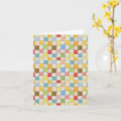 CRAZY QUILT Note Card Karte (Gelbe Blume)