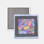 Crazy Quilt Original Artwork Magnet (Vorderseite/Rückseite)