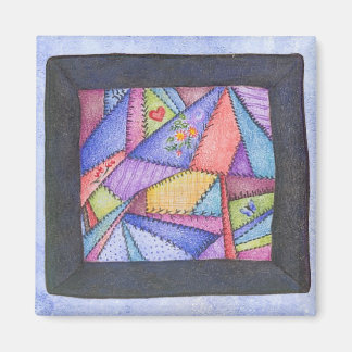 Crazy Quilt Original Artwork Magnet