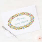 CRAZY QUILT Oval Matte Stickers (Umschlag)